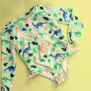 Dinosaur Print Kids Swimwear